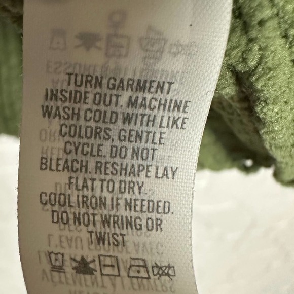 Aerie Womens Sweater Size XS Green Chunky Soft Oversized Knit V-Neck Long Sleeve - Picture 8 of 10